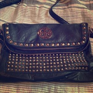Black Tory Burch spiked bag